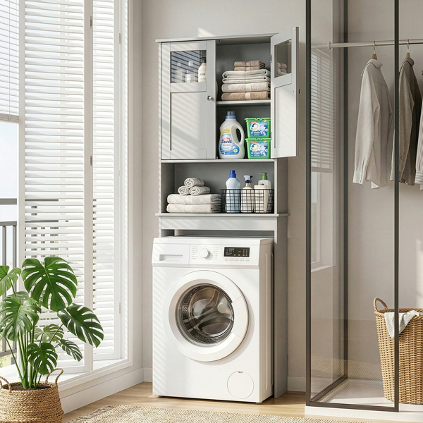 灰色 密度板喷漆 60*22*170cm 双门 马桶柜-7