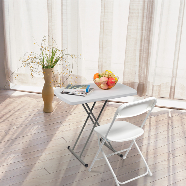 【替换59374361】30*20in 白色 可升降 庭院塑料折叠桌-27