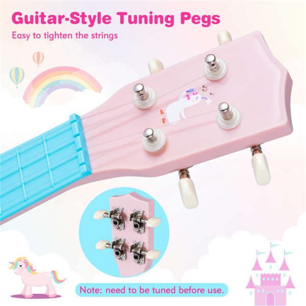 21英寸尼龙弦儿童尤克里里琴，不含双酚A的ABS迷你吉他，适合初学者-5