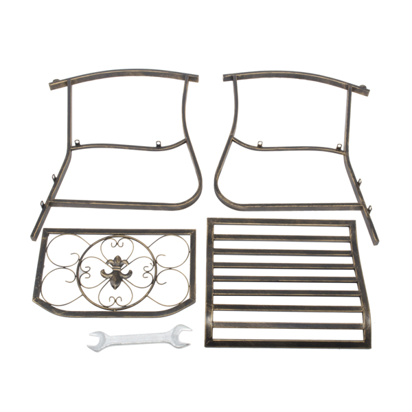 【替换66934556】22.5in 靠背箭头造型 黑色刷金 铁摇椅-2