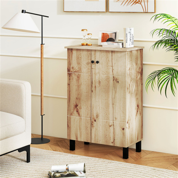 4层可拆卸鞋架，乡村风木质鞋柜，带防倾倒五金件，适用于玄关-6