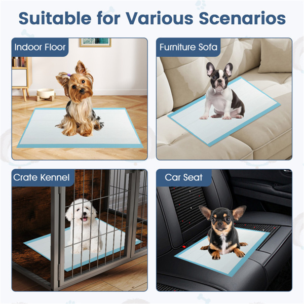 24“x17”一次性宠物便盆垫，猫、兔、狗快速吸收气味锁垫（300支）-9