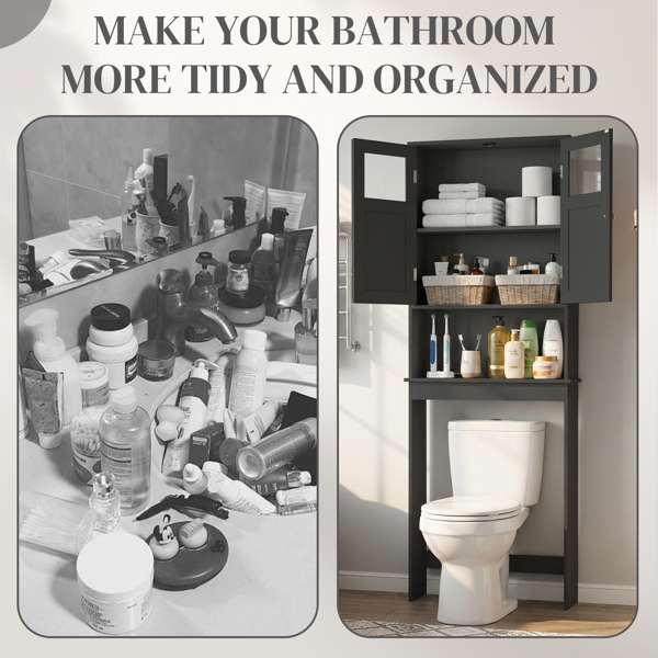 黑色 密度板喷漆 60*22*170cm 双门 马桶柜-21