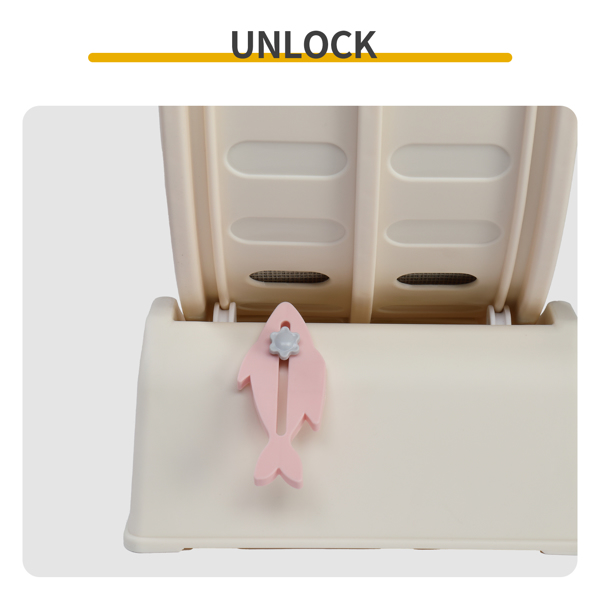 80*34*86CM 米白色 PP 轨道连接片组装 圆形配灰色地毯+1根逗猫棒 15kg 猫跑步机-7