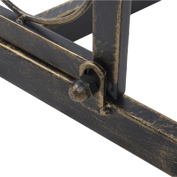 【替换66934556】22.5in 靠背箭头造型 黑色刷金 铁摇椅-8