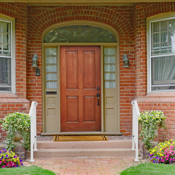 【替换14480547】哑光白色 1阶  镀锌铁 庭院楼梯扶手-7