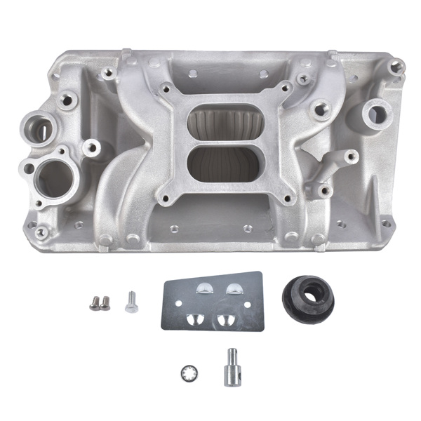 进气歧管 Aluminum Dual Plane 4 Barrel Intake Manifold Replacement for Jeep Cherokee Wagoneer CJ5 CJ6 CJ7 J10 J20 J-2500 AMC AMX V8 GAS 1970-1991-4