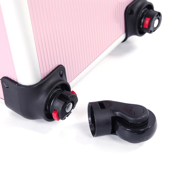 【SM】四合一铝合金拉杆化妆箱纹绣箱 粉色-12