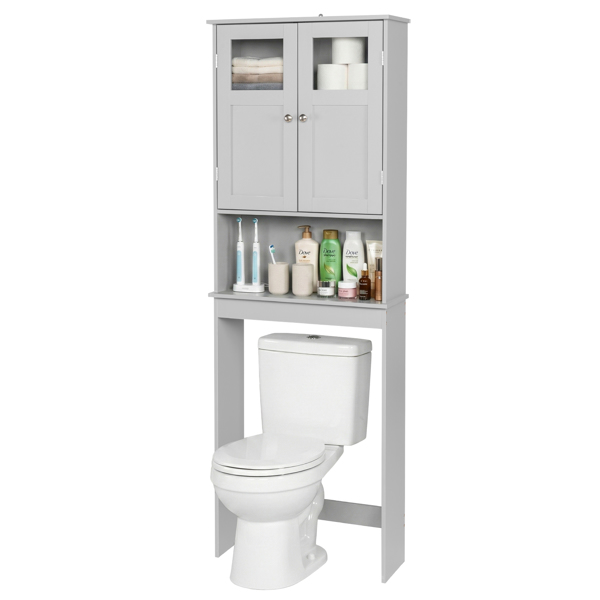 灰色 密度板喷漆 60*22*170cm 双门 马桶柜-5