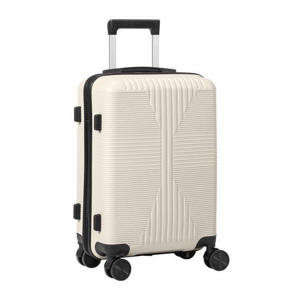 非TSA海关锁单个20寸 PP拉杆箱 20in PP 米白色-9