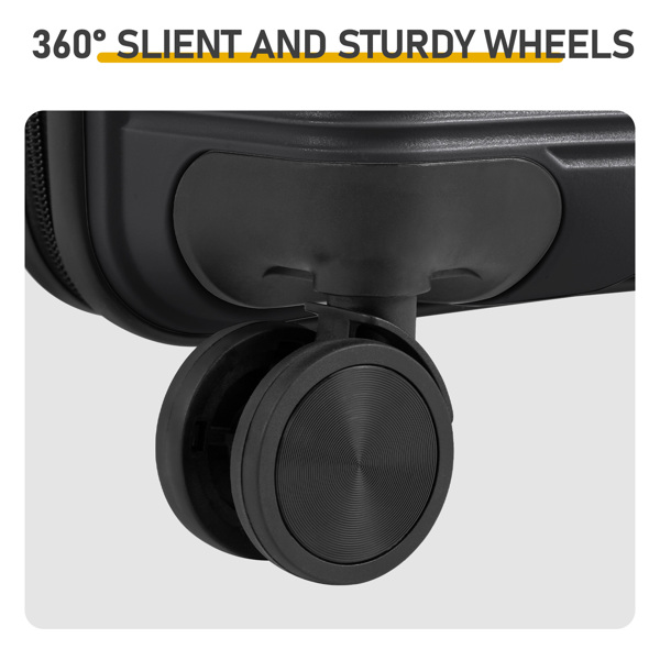 非TSA海关锁二合一 PP拉杆箱 12in 20in PP 黑色-7