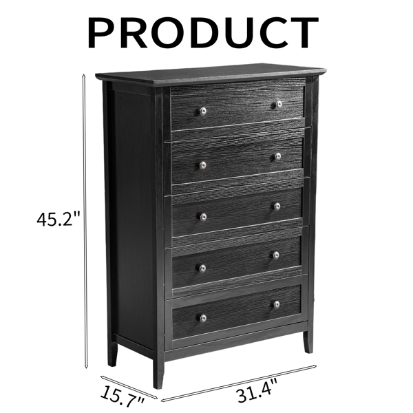 黑色浮雕（SG017FD） P2 刨花板+密度板 三胺 80*40*115cm  拼框 双把手五抽 抽屉柜-13