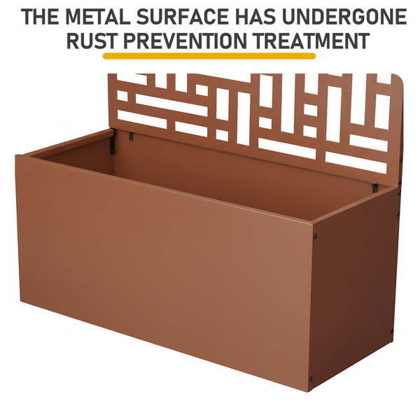 91.5*38*180CM  3层网格拆装式铁花架种植筐 棕色 铁种植-4