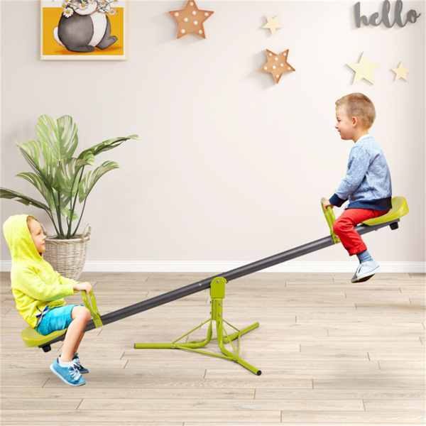儿童旋转跷跷板70.9“x26.4”x27.6“，塑料和铁管结构，总重154LBS-2