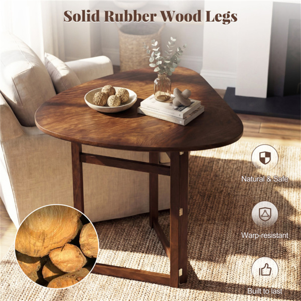 31.5“小折叠餐桌，胡桃实木可折叠餐桌，可供2-3人使用-10