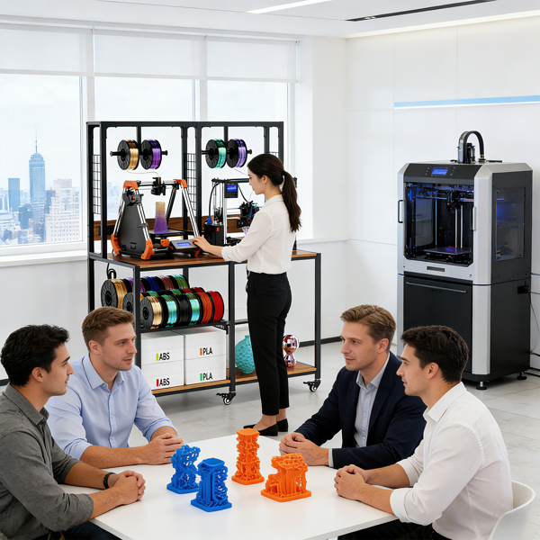 双层3D打印机支架，带耗材收纳功能，重型金属框架双3D打印机工作台，T型耗材支架，带锁定功能的万向轮，适用于家庭和工作室的移动或固定式打印机架-4