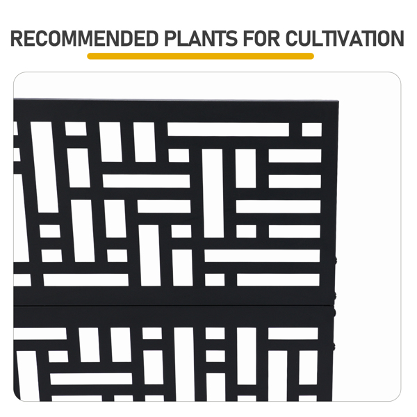 61*23.5*114CM 3层小号网格拆装式铁花架种植筐 黑色 铁种植-3