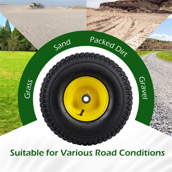 多功能15x6.00-6充气轮胎，适合大多数主流草坪割草机和花园推车-10