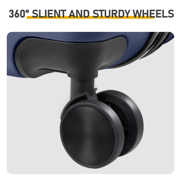 三合一竖纹磨砂箱壳非TSA海关锁28寸拆卸轮 ABS拉杆箱 20in 24in 28in ABS 全配色藏青色-7