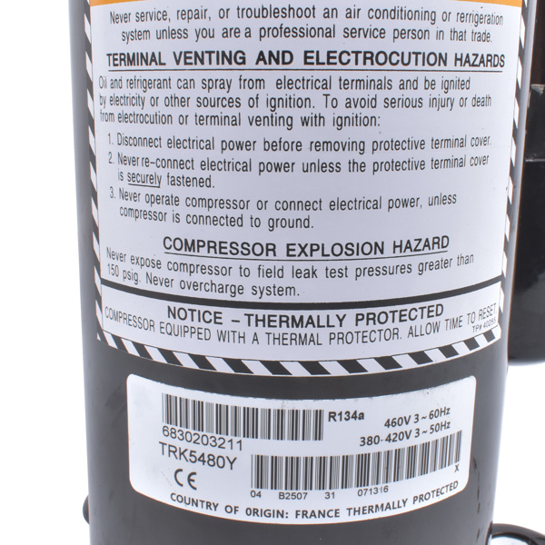 制冷压缩机 1Pack Refrigeration Compressor Replacement for TRK5480Y Compressor Voltage 380V-8