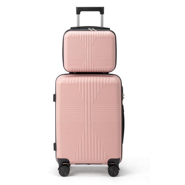 非TSA海关锁二合一 PP拉杆箱 12in 20in PP 玫瑰金色-14
