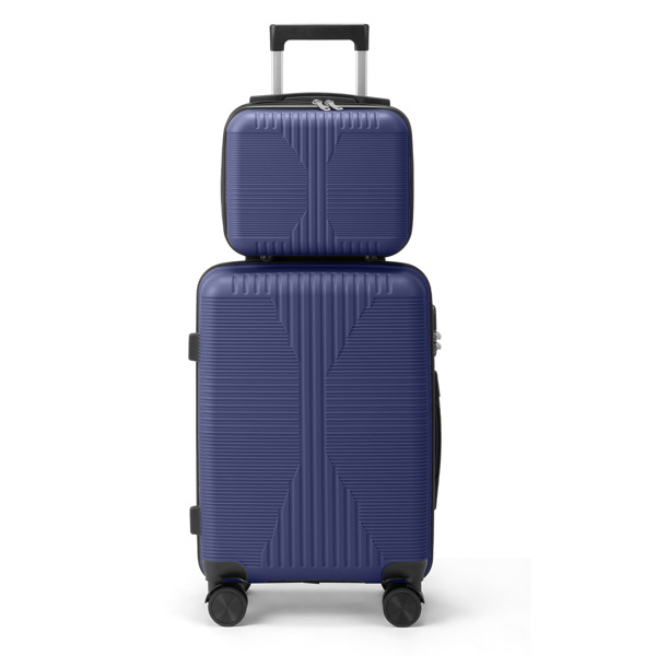 非TSA海关锁二合一 PP拉杆箱 12in 20in PP 藏青色-14