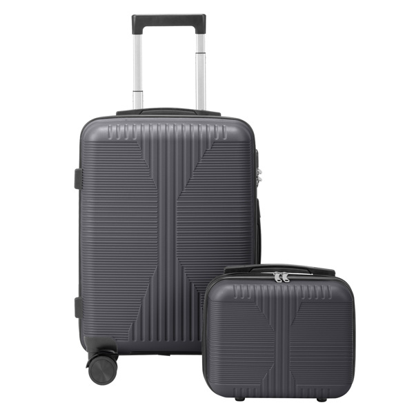 非TSA海关锁二合一 PP拉杆箱 12in 20in PP 深灰色-11