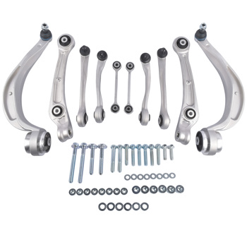 控制臂套组 10PCS Front Control Arm Kit Replacement for Audi A4 A5 S4 S5 RS5 2.0L L4 2011-2016 8K0407693S 8K0407505A RC-2025
