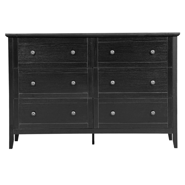 黑色浮雕（SG017FD） P2 刨花板+密度板 三胺 120*40*80cm 拼框 双排双把手六抽 抽屉柜-11