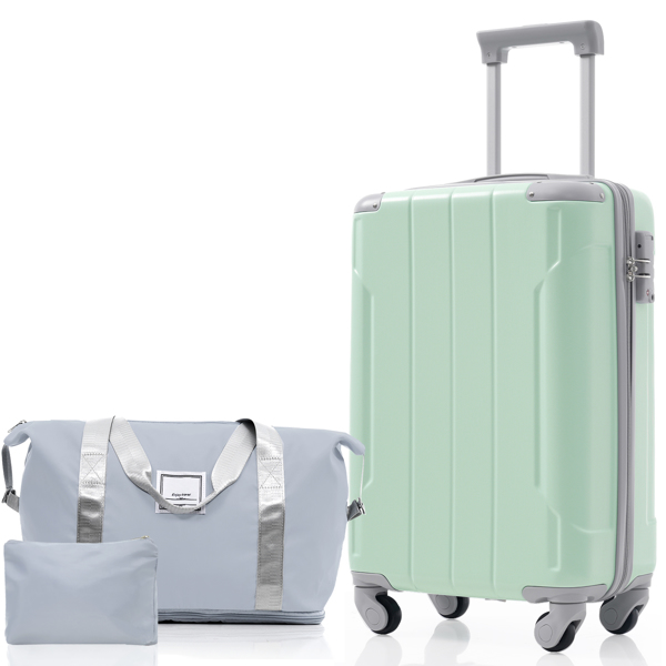 20英寸登机箱三件套，带万向轮，轻便硬壳ABS材质，适合短途旅行和商务出行-13