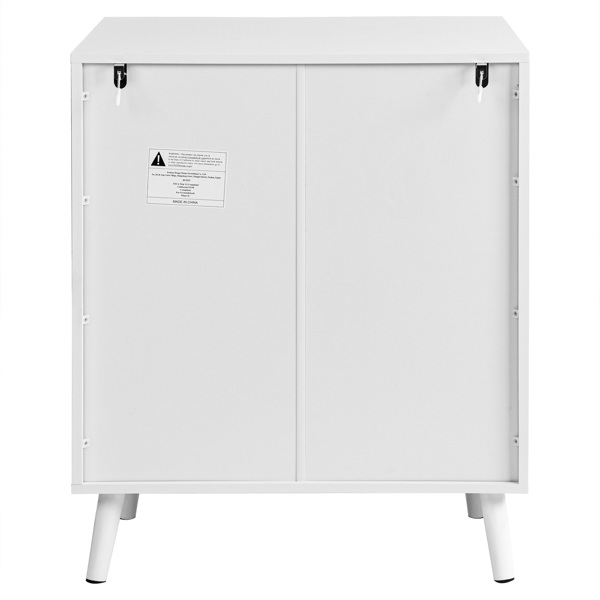 2门阳光板高脚内部4层带USB灯带24键可调节 鞋柜 刨花板 + 阳光板 68*40*83.5 cm 白色-4