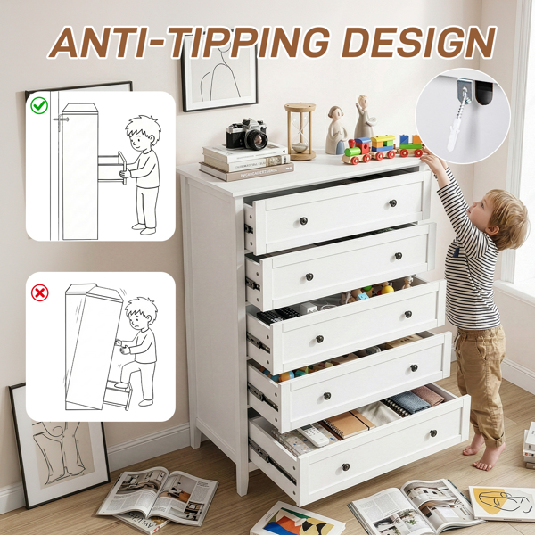 白色浮雕（SG014FD ） P2 刨花板+密度板 三胺 80*40*115cm  拼框 双把手五抽 抽屉柜-10