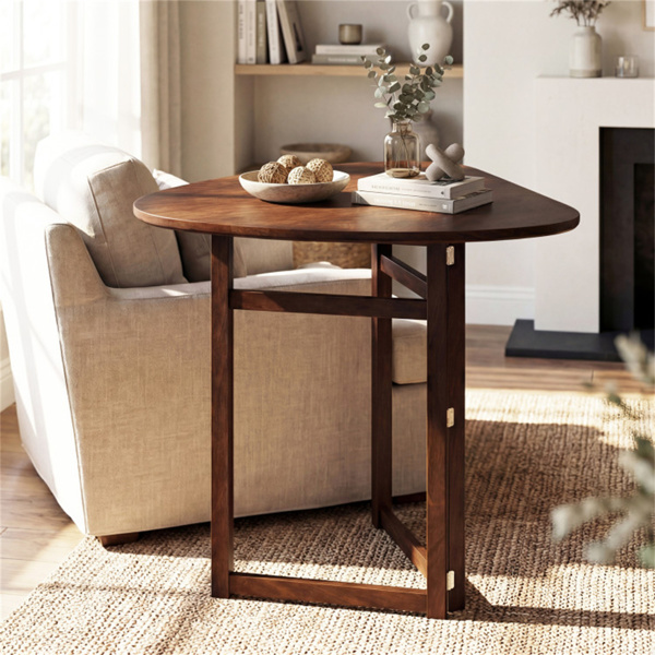 31.5“小折叠餐桌，胡桃实木可折叠餐桌，可供2-3人使用-9