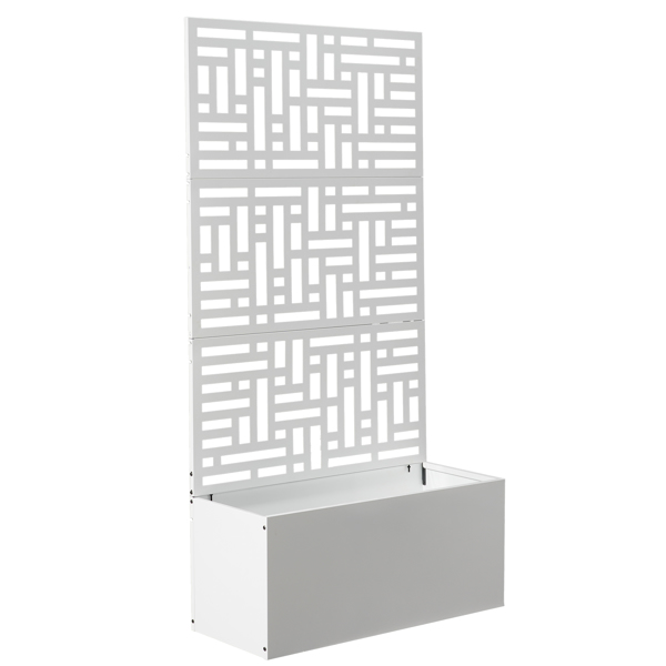 91.5*38*180CM  3层网格拆装式铁花架种植筐 白色 铁种植-10