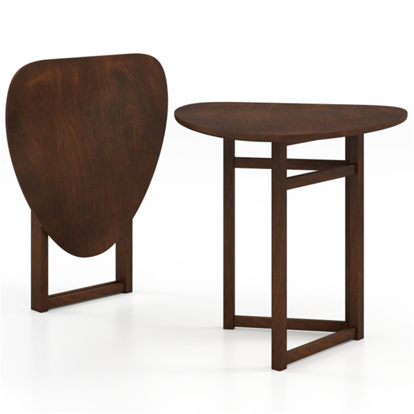 31.5“小折叠餐桌，胡桃实木可折叠餐桌，可供2-3人使用-3