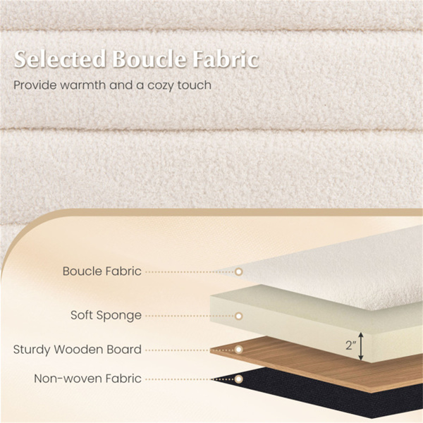 白色软垫储物台，带气撑杆，可容纳660磅的卧室座位-5