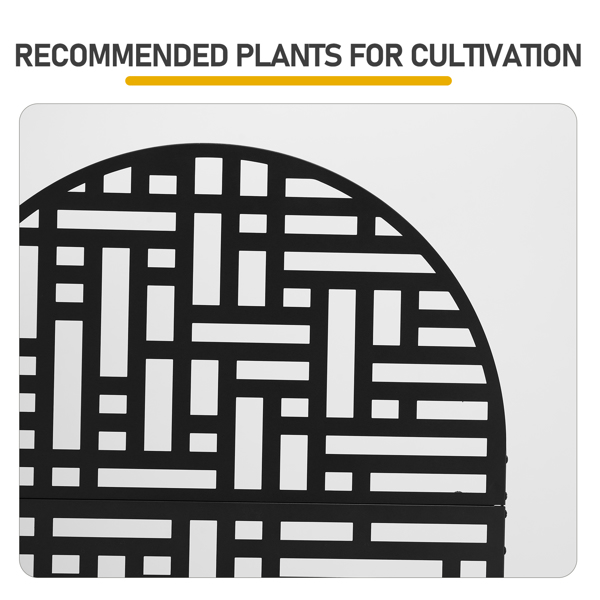 91.5*38*180CM  3层半圆弧顶 网格拆装式 带轮铁花架种植筐 黑色 铁种植-5