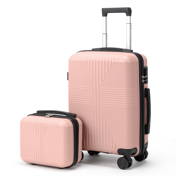非TSA海关锁二合一 PP拉杆箱 12in 20in PP 玫瑰金色-13