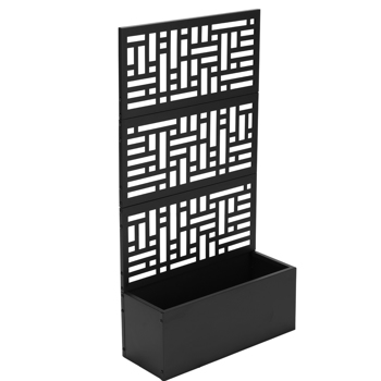 61*23.5*114CM 3层小号网格拆装式铁花架种植筐 黑色 铁种植