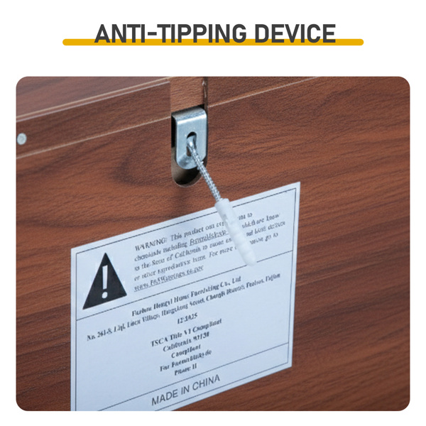 藤面1抽2翻斗 鞋柜 刨花板 54*24*110cm 棕色-9