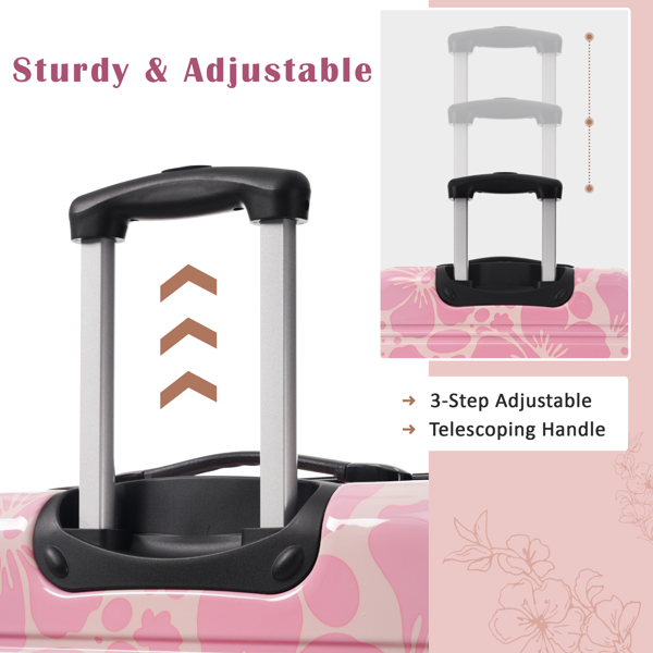 硬壳行李箱套装 3 件套 带 TSA 海关锁的万向轮行李箱 轻便 - 20 英寸 + 24 英寸 + 28 英寸行李箱--不支持self-pick up且不支持指定仓库发货-6