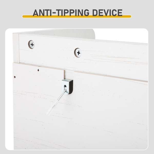 谷仓门3翻斗柜顶部有挡板 鞋柜 刨花板 80*24*145cm 做旧白-7