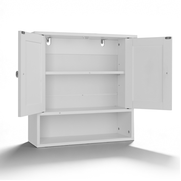 白色 E1密度板喷漆 60*20*60cm 双门一搁架 浴室壁柜-3