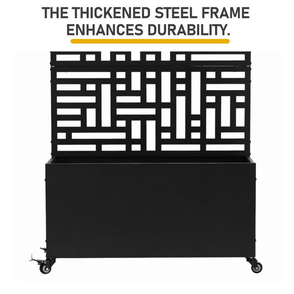 91.5*38*180CM  3层半圆弧顶 网格拆装式 带轮铁花架种植筐 黑色 铁种植-8