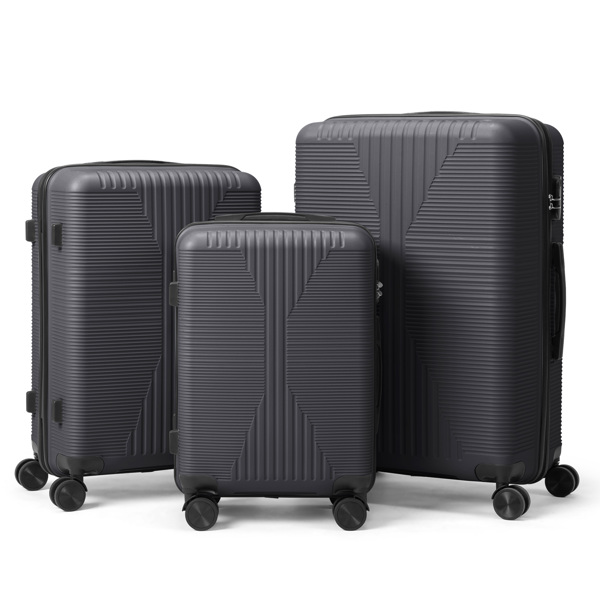非TSA海关锁三合一 PP拉杆箱 20in 24in 28in PP 深灰色-14