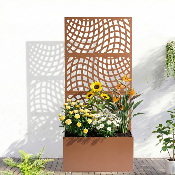 80*40*180cm 3层S型网格拆装款 带种植框  棕色 铁种植-9