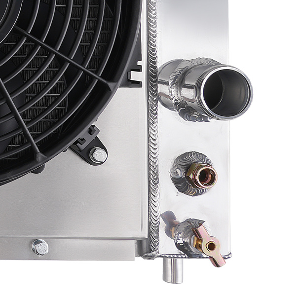 适用于雪佛兰S10/Blazer/GMC Jimmy 4.3L 1996-2005的带风扇的三排冷却散热器-4