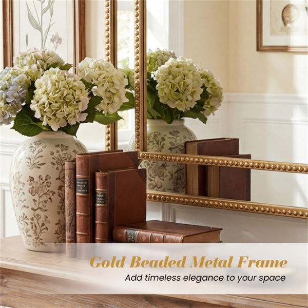 36“x24”金珠金属框装饰墙镜，高清无失真镜子-10