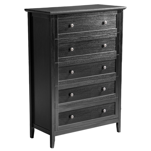 黑色浮雕（SG017FD） P2 刨花板+密度板 三胺 80*40*115cm  拼框 双把手五抽 抽屉柜-14