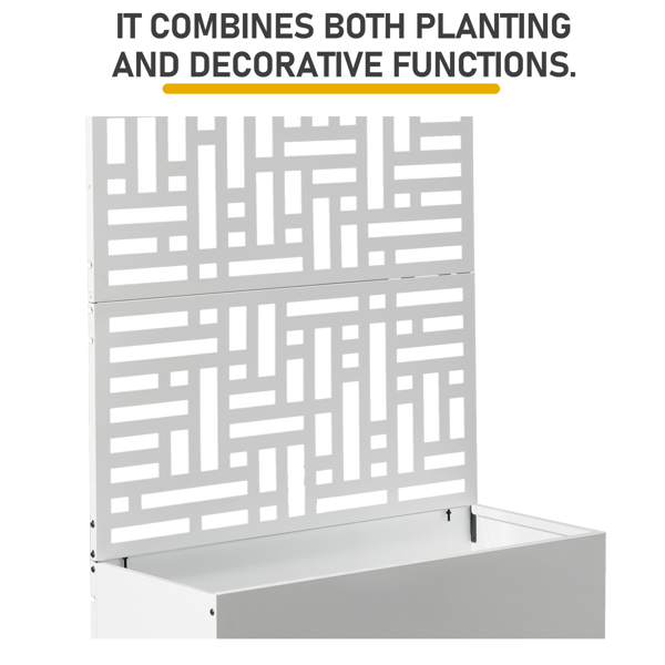 91.5*38*180CM  3层网格拆装式铁花架种植筐 白色 铁种植-9